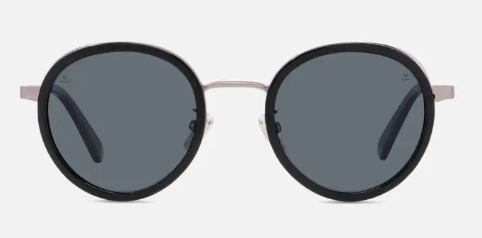 Vuarnet Edge 01 sunglasses in black flag with grey polarized lenses