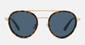 Matte Gold-Shiny Tortoise frame/Blue Polarized lenses