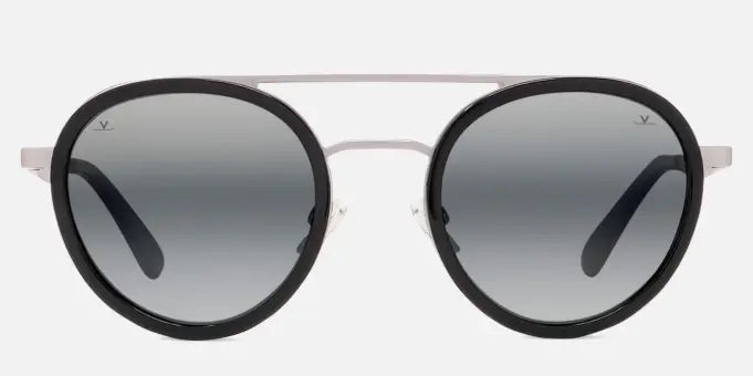 Vuarnet Edge 02 sunglasses in silver black with gray polarized lenses