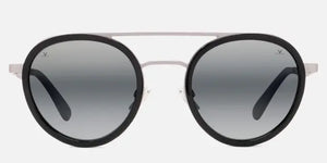 Matte Silver-Shiny Black frame/Grey Polarlynx lenses