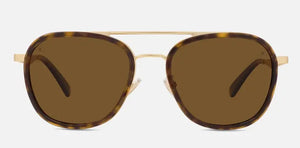 Matte Gold-Shiny Tortoise frame/Brown Polarized lenses