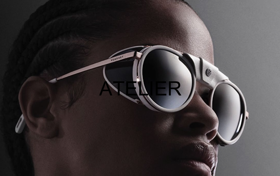 Person wearing Vuarnet Glacier sunglasses 