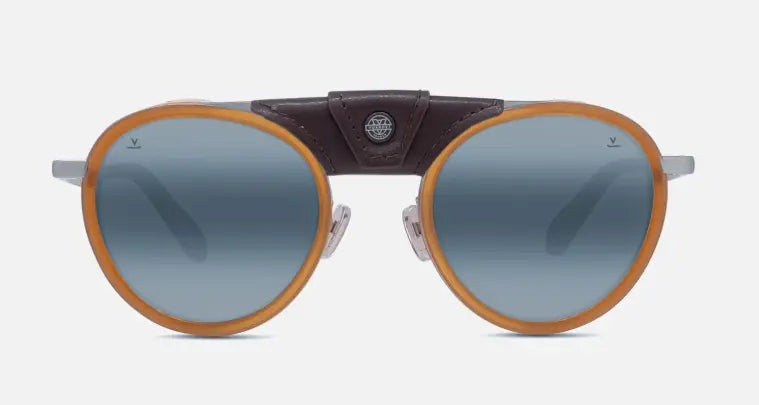 Vuarnet Glacier 02 Sunglasses in amber with blue polarized lenses