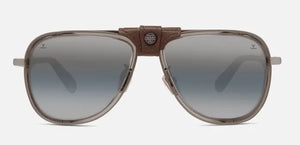 Matte Silver-Shiny Crystal Grey-Fumo frame/Grey Polarlynx lenses