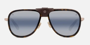 Matte Gold-Shiny Tortoise-Brown frame/Blue Polarlynx lenses