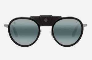 Matte Silver-Shiny Black-Navy frame/Blue Polarlynx lenses