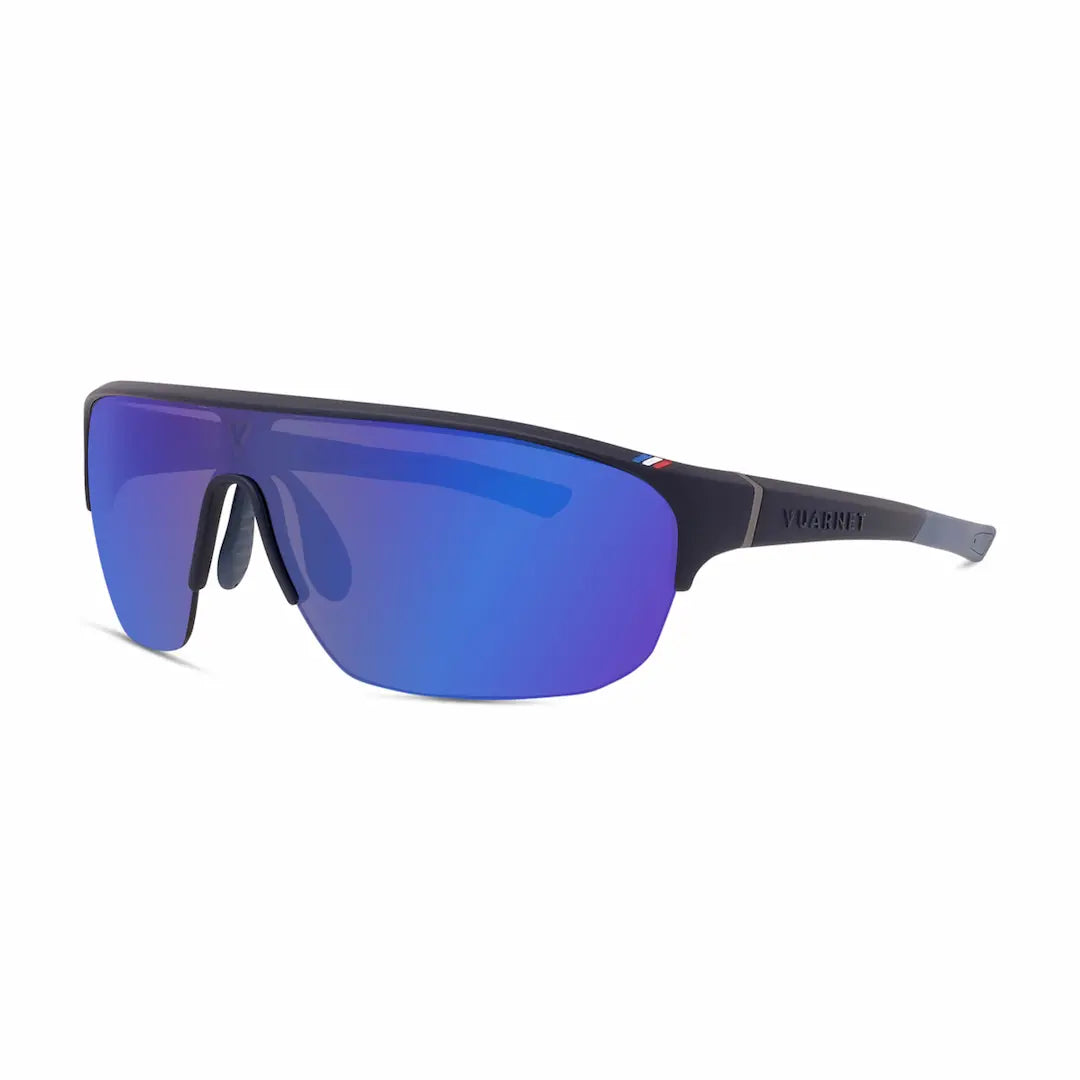Vuarnet Men's Racing 03 Nylon Shield Sunglasses Matte Blue Blu Mirror