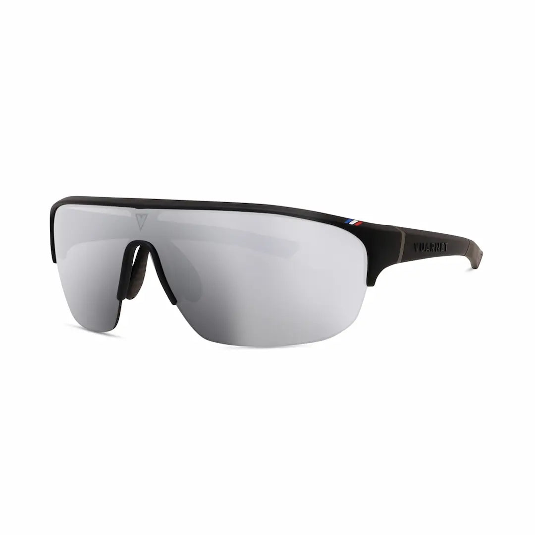 Vuarnet Racing 03 sunglasses in black with polarized silver lenses