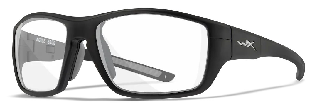 Wiley-X WX Agile Impact Rated Sports Glasses Black/Clear