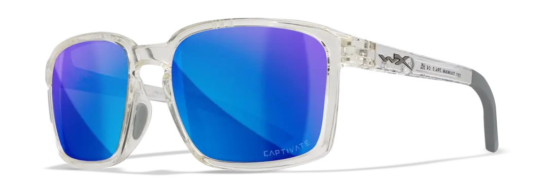 Wiley-X Alfa Crystal Clear frame/Polarized Blue lenses