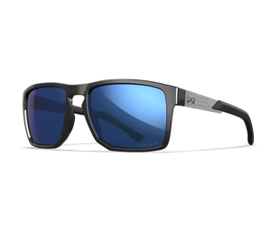 Gloss Black frame/Captivate Polarized Blue Mirror (gray base) lenses