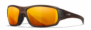 Matte Hickory Brown frame/Captivate Polarized Bronze Mirror lenses