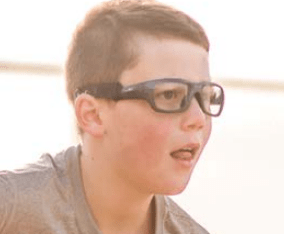 Boy wearing Wiley-WX Flash Sports glasses
