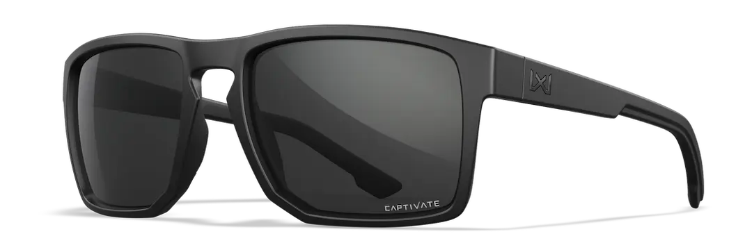 Wiley X Founder sunglasses in black with Captivate gray lenses