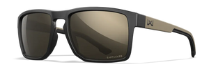 Matte Black and Tan frame/Captivate Tungsten Mirror