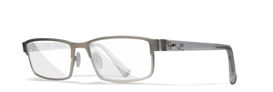 Matte Silver-Gloss Clear Crystal Frame/Clear lenses