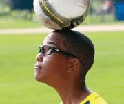 Kid wearing Wiley-X WX Gamer sports goggles