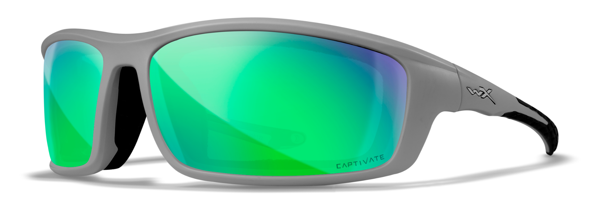 Wiley-X Grid Gray/Captivate Polarized Green Mirror