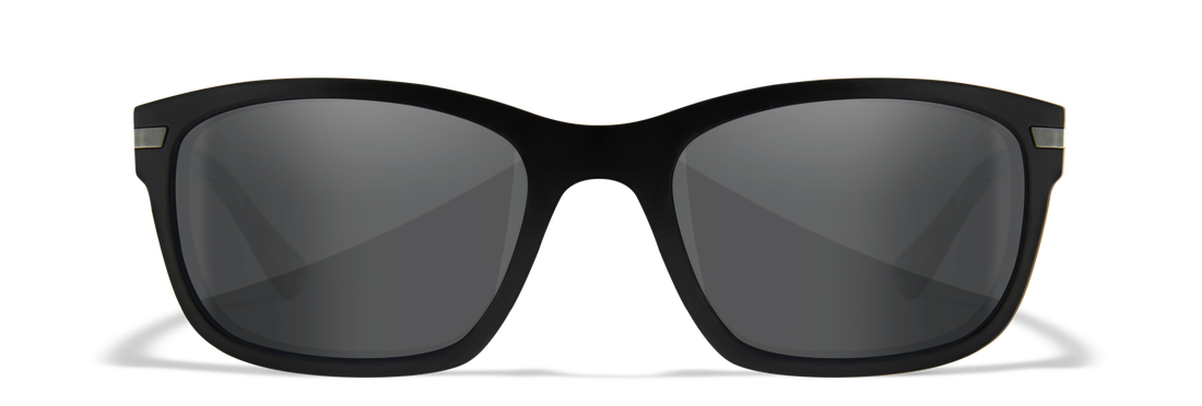 Wiley-X Helix Black/Smoke Gray front view