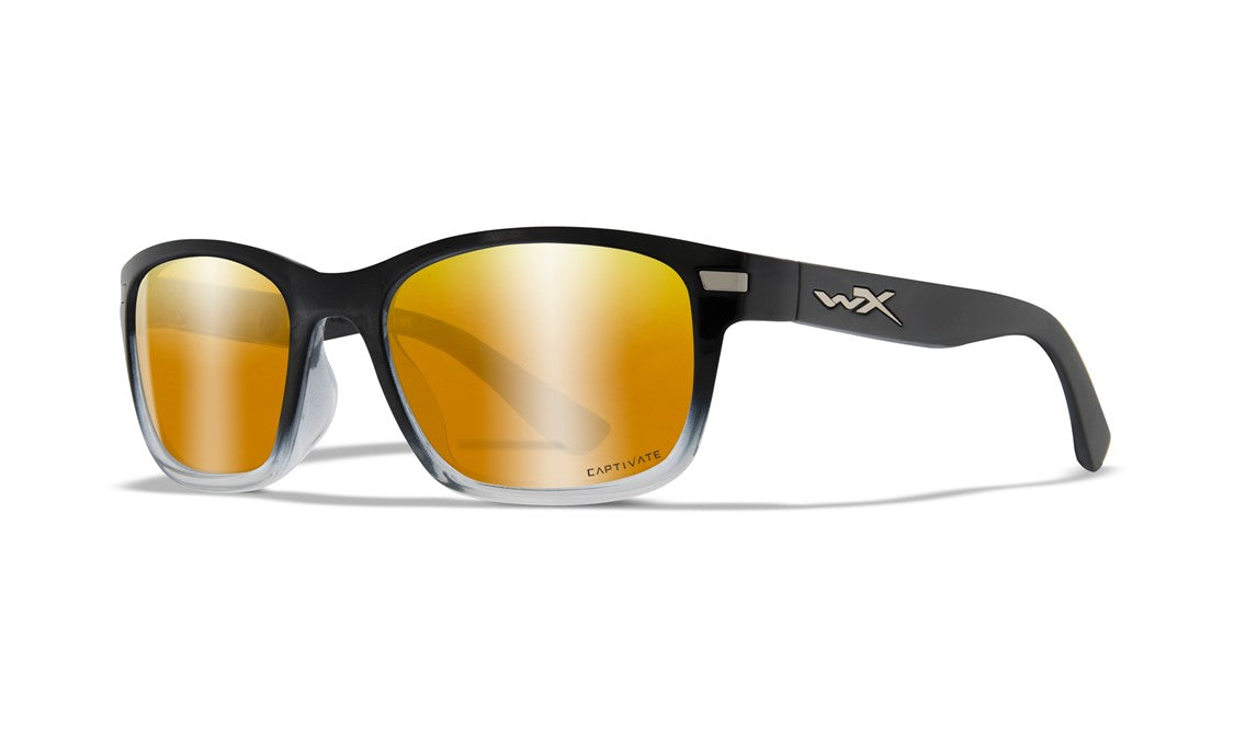 Wiley-X Helix Black to Crystal/Captivate Polarized Bronze Mirror