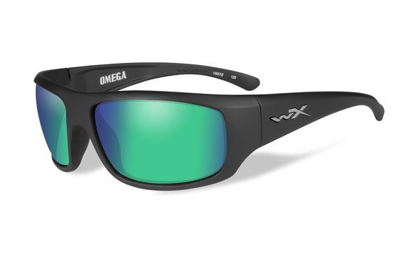 Wiley-X WX Omega Matte Black/Polarized Emerald MIrror