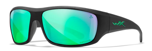 Matte Black frame/Wheeler Captivate Polarized Green Mirror lenses