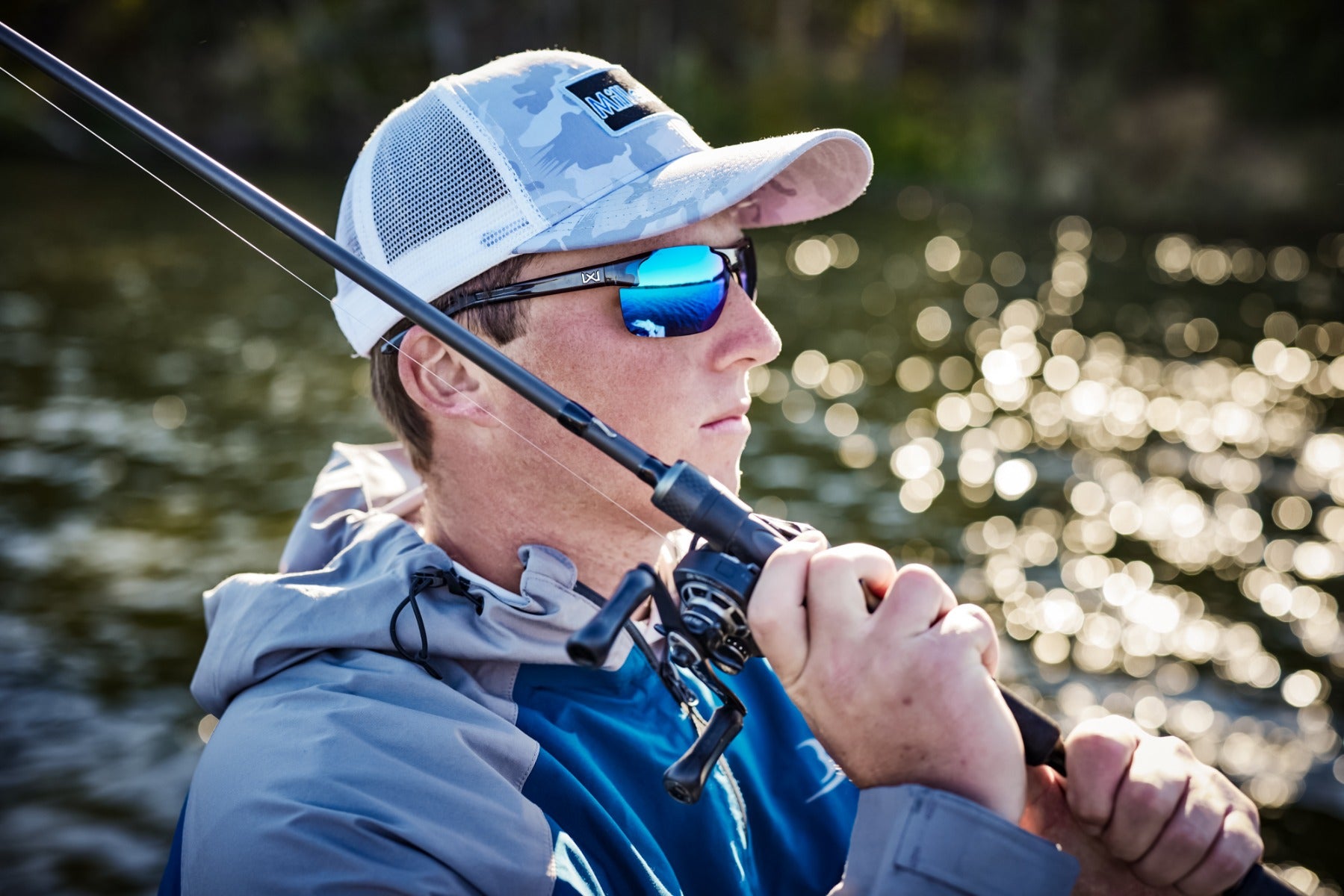 Fisherman wearing Wiley-X Prime sunglasses