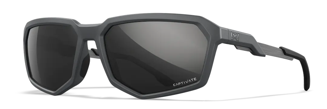 Wiley-X Recon sunglasses in matte gray with polarized lenses