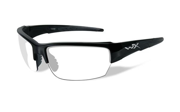 Wiley-X WX Saint  Gloss Black frame with Clear lenses