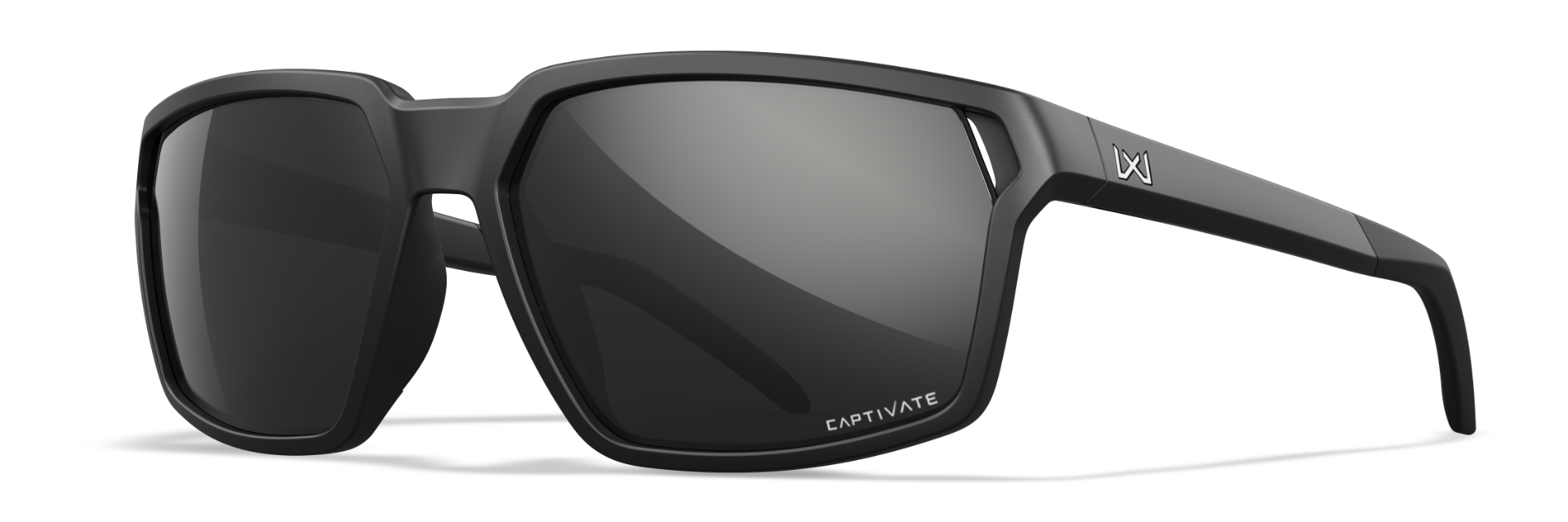 Wiley-X Sierra Black/Captivate Polarized Black Mirror (Gray base)