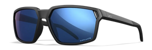 Matte Black frame/Captivate Polarized Blue Mirror (gray base) lenses