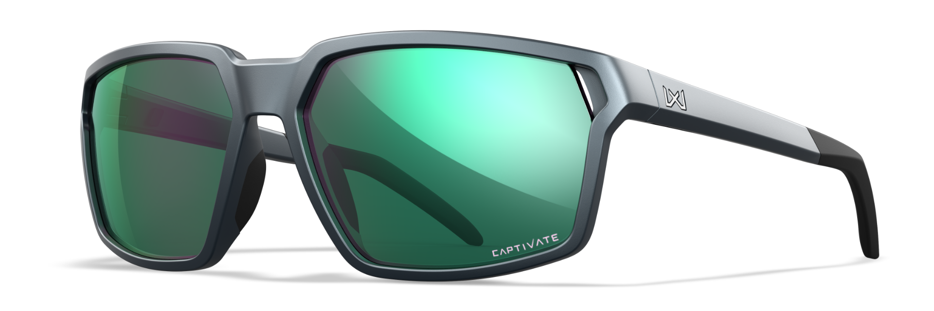 Wiley-X Sierra Matte Graphite/Captivate Polarized Green Mirror (copper base)