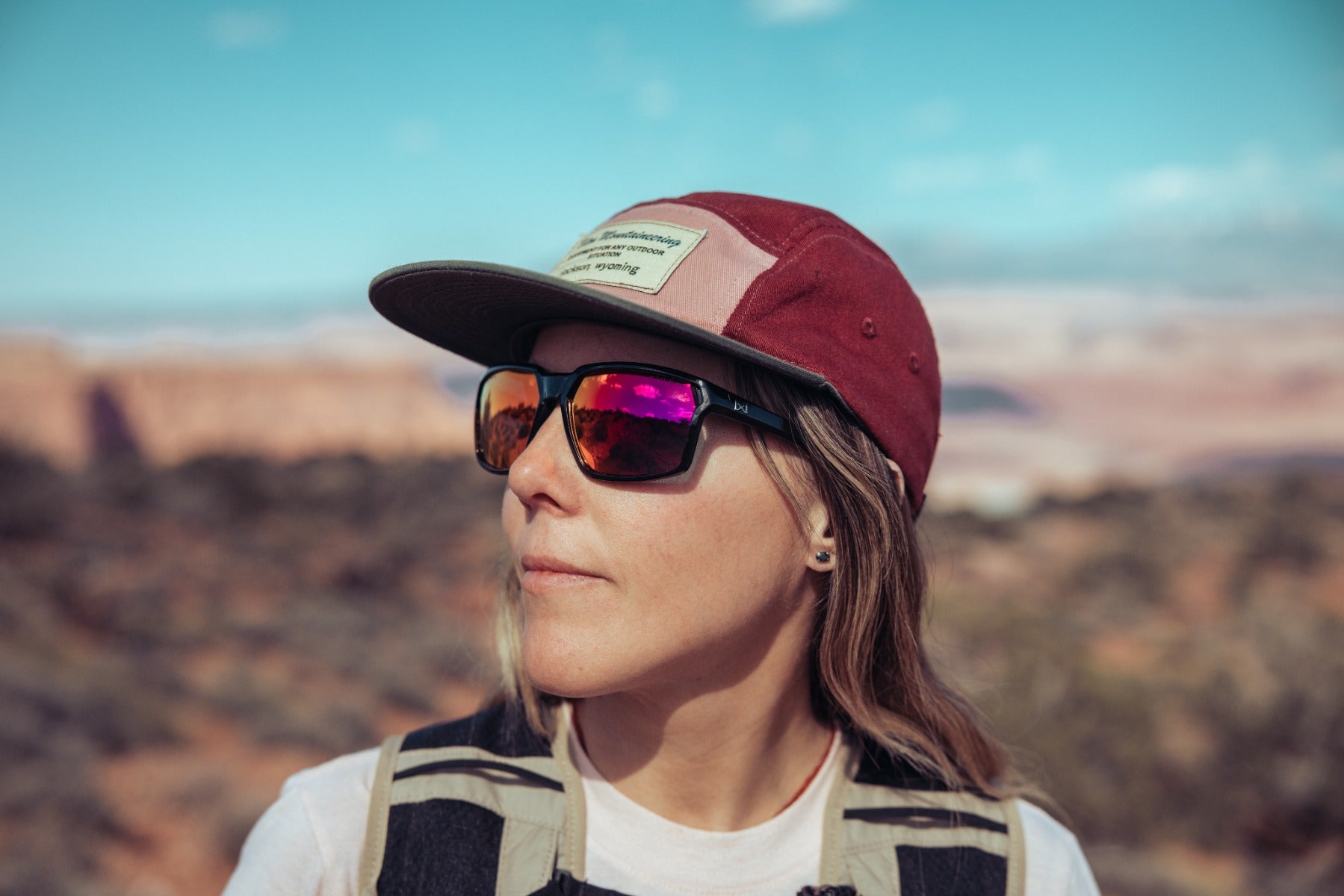Woman wearing Wiley-X Sierra sunglasses