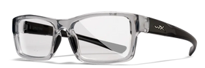 Gloss Crystal Grey-Black frame/Clear lenses