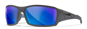 Matte Black frame/Captivate Polarized Blue Mirror lenses