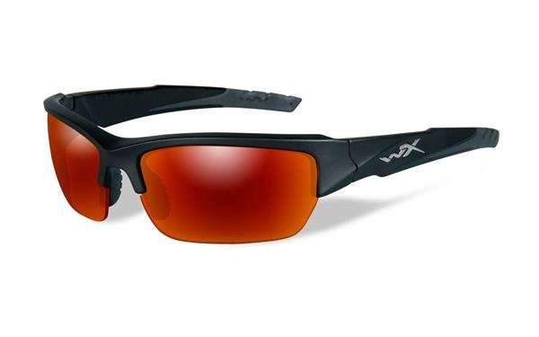 Wiley-X Valor Black 2 Tone/Crimson Polarized