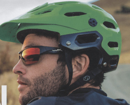 Cyclist wearing Wiley-X Valor sunglasses