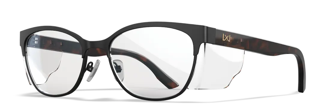 Wiley-X Harmony safety glasses in black with demi