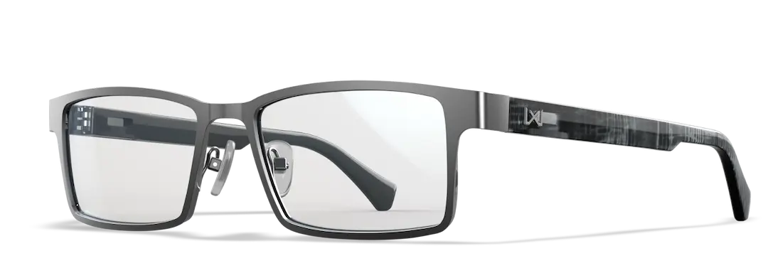 Wiley-X Tig safety glasses in gunmetal with stripes