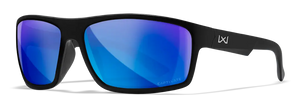 Matte Black frame/Captivate Polarized Blue Mirror (gray base) lenses