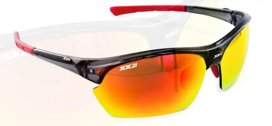 xx2i France 2 sunglasses in black with red mirror