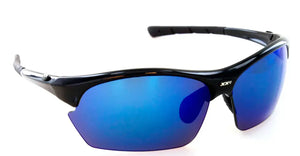 Black frame/Polarized Blue Mirror lenses