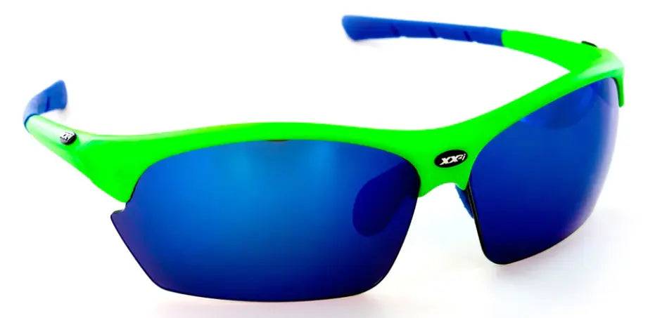 xx2i France 2 sunglasses in hyper green with blue mirror