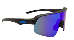 Matte Black frame/Blue Mirror lenses