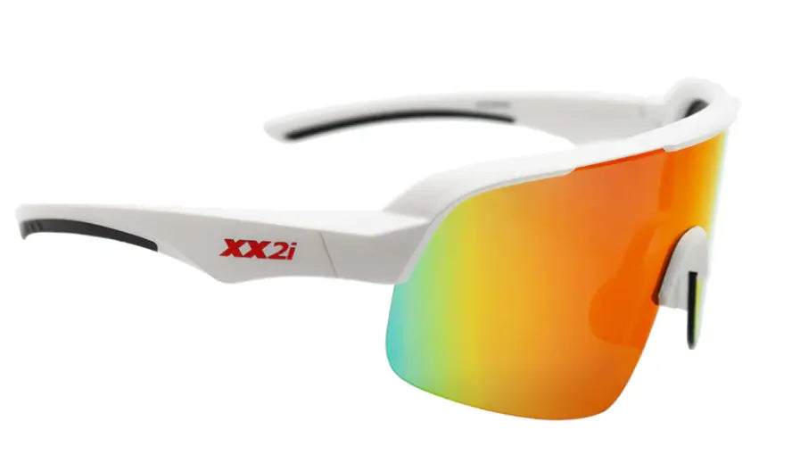 xx2i Tuscon S1 sunglasses in white with red mirror